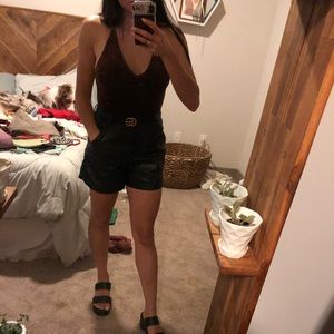 Burgundy velvet bodysuit